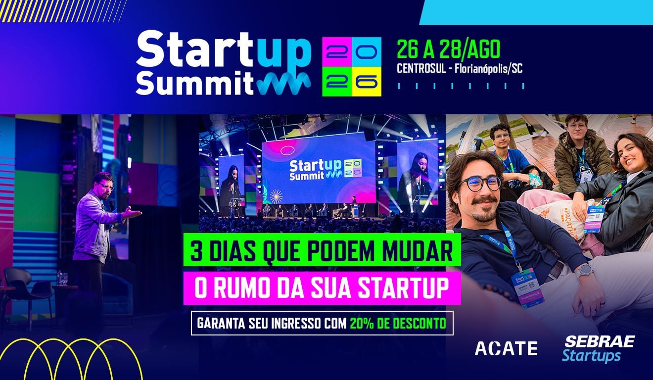 Startup Summit 2026 abre inscrições com 20% de desconto no primeiro lote