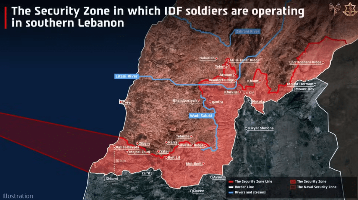 Israel publica mapa de operação no Líbano e sinaliza manutenção de tropas