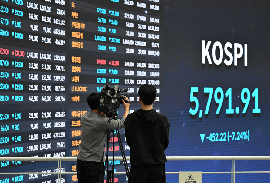 Kospi: bolsa da Coreia do Sul desaba 10% e tem circuit breaker com queda de techs