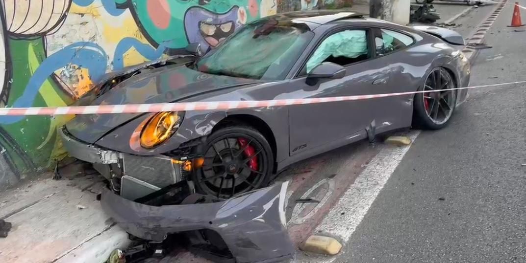 Vídeos mostram acidente com Porsche de Fábio Giga em São Paulo; veja