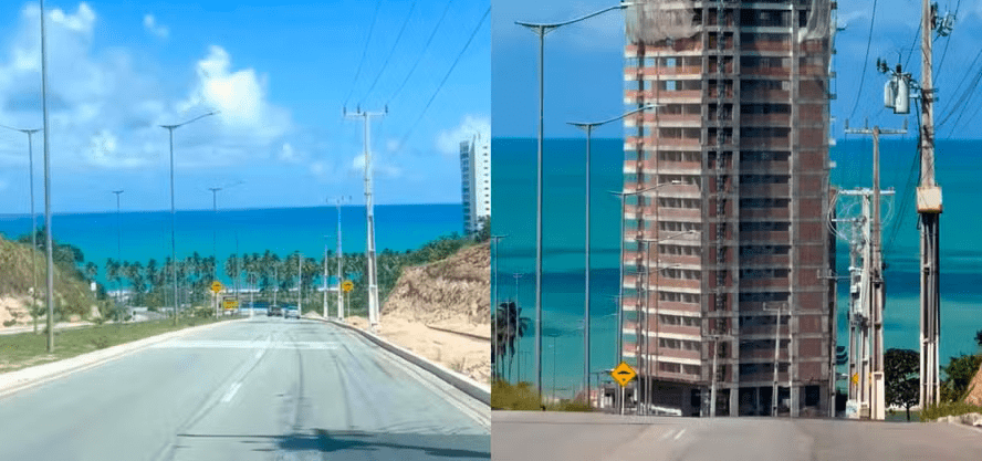 Prédio de luxo bloqueia vista para o mar em Maceió e gera onda de críticas