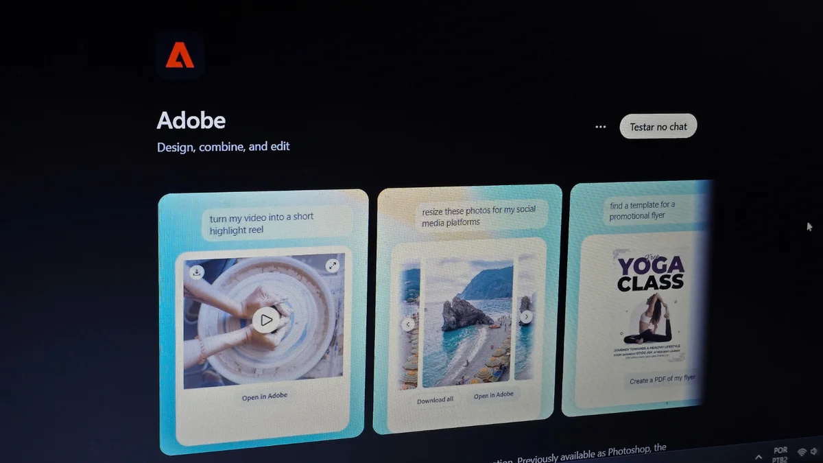 Adobe leva dezenas de ferramentas de edição do Photoshop para dentro do ChatGPT