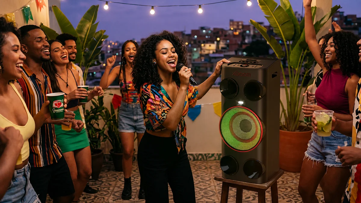 LG lança caixa de som gigante de 440 W cheia de luzes coloridas para desafiar rivais